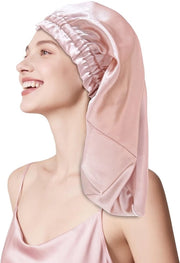 Bonnet in Seta di Seta 100% - Sfioratura Luxe - Respirante - Senza Pressione - Ideale per Capelli Lunghi/Crini - 58 cm