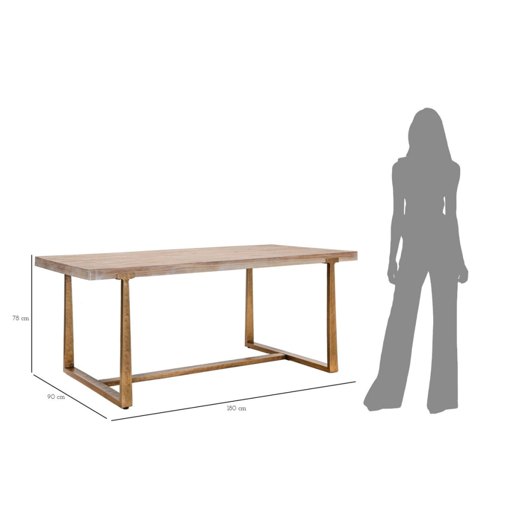 Tavolo VKH575, Marrone, MDF, 180x90x78 cm