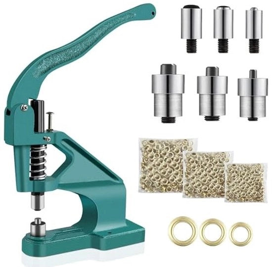Macchina per Orecchie Professionale a Mano - Set di Attrezzi - 3 Stampa - 900 Orecchie 6 mm/10 mm/12 mm - Spilotti - Riposizionamento Facile - Macchina per Spilotti