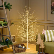 Albero Ramo Tiglio bianco o champagne da 1,7 m, 784 microled bianco caldo, uso interno - bianco