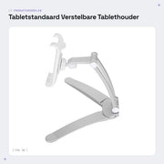 Sostegno per tablet portatile - Regolabile - Ripiegabile - In alluminio - Adatto per tablet da 7 a 10 pollici - Peso ridotto 544 g - Utile per cucina e viaggio - Supporto per tablet portatile