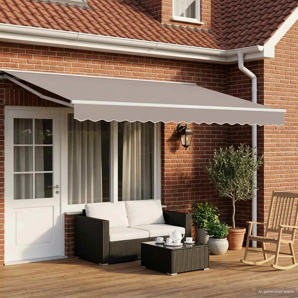 Telaio tenda elettrica con LED Bianco 4,5 × 3 m Alluminio 42024841