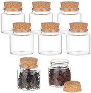 Set di bicchieri in vetro 50 ml 8 pezzi - tappi in cerniera - bicchieri per cocktail - set di bicchieri per party - attività di fai da te - accessori per matrimoni