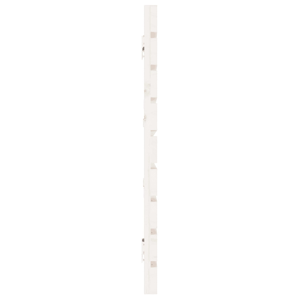 Testiera | Testata da Parete Bianca 166x3x63 cm in Legno Massello di Pino