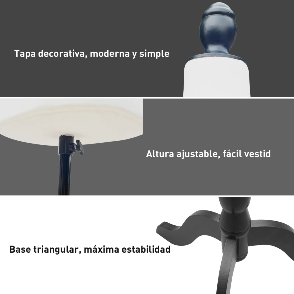 Manichino Regolabile Donna con Cavalletto ¨C zephmum ¨C Bianco 130-168 cm