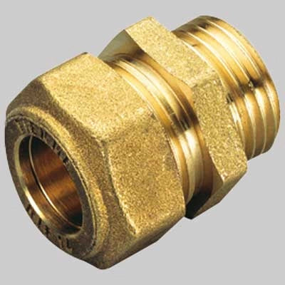 RACCORDO DIRITTO MASCHIO CON ORING GIALLO  12 x 3/4     TIEMME