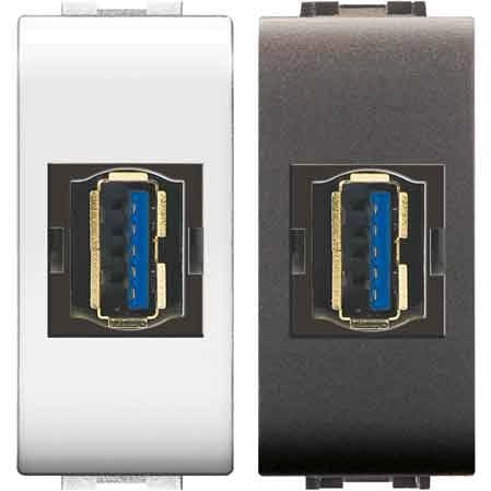 PRESA STANDARD USB Grigio - EC ELETTROCANALI