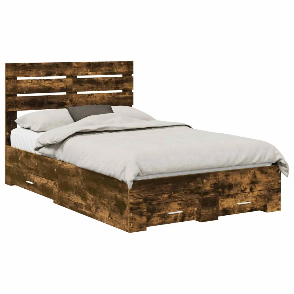 Struttura del letto con cassetto con testiera-Letto con Cassetti e Testiera Legno multistrato 181491
