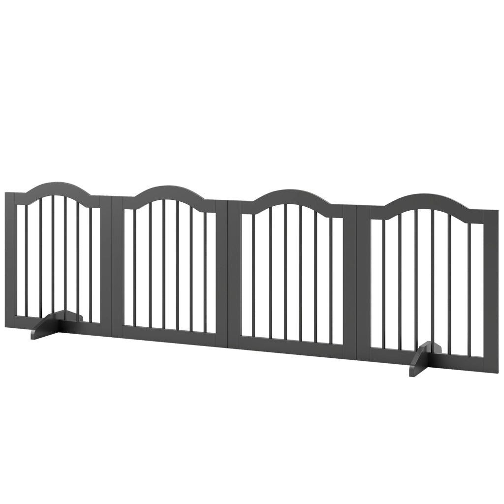 Cancello per Cani a Pannelli ¨C zephmum ¨C Nero 208x29.5x61 cm