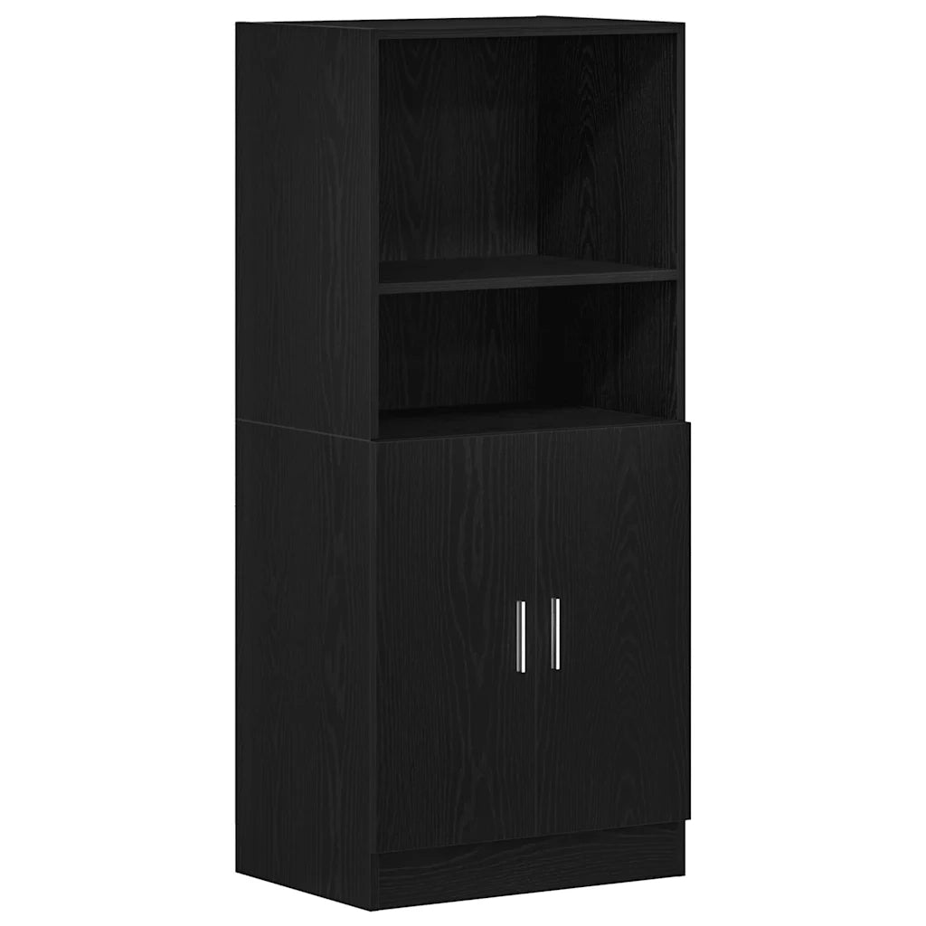 Set di Armadio pensile | Mobili da Cucina 3 pz Nero in Truciolato