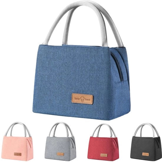 Borsa da picnic isolata, borsa da pranzo impermeabile, termos per uomo e donna, borsa da pranzo impermeabile portatile per uomo e donna, ufficio, scuola, lavoro, picnic, snack (blu)