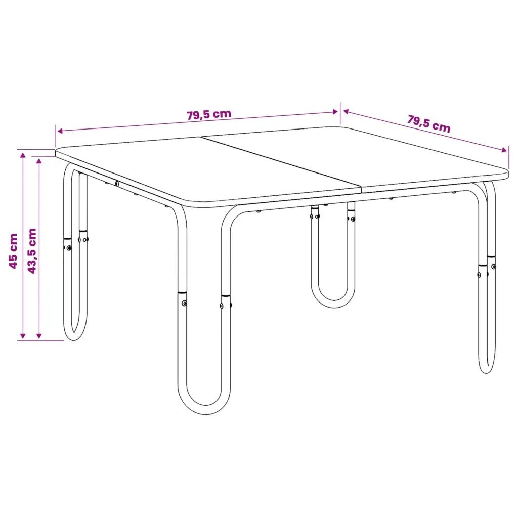 Tavolino da salotto Rovere Fumo 79,5 x 79,5 x 45 cm 8007733