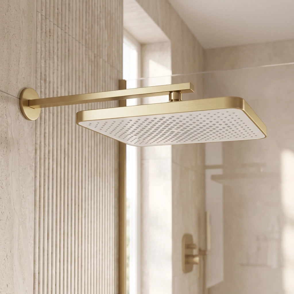 Soffione Doccia Rettangolare Rea Js-032 Brushed Gold