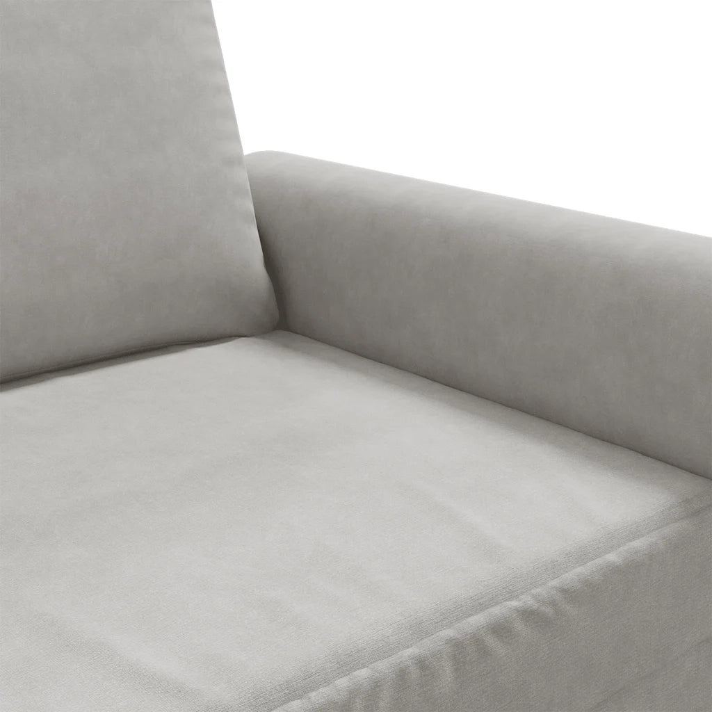 Divano a 2 Posti-Sofa 2 Posti Grigio Chiaro 140 cm in Velluto 189227