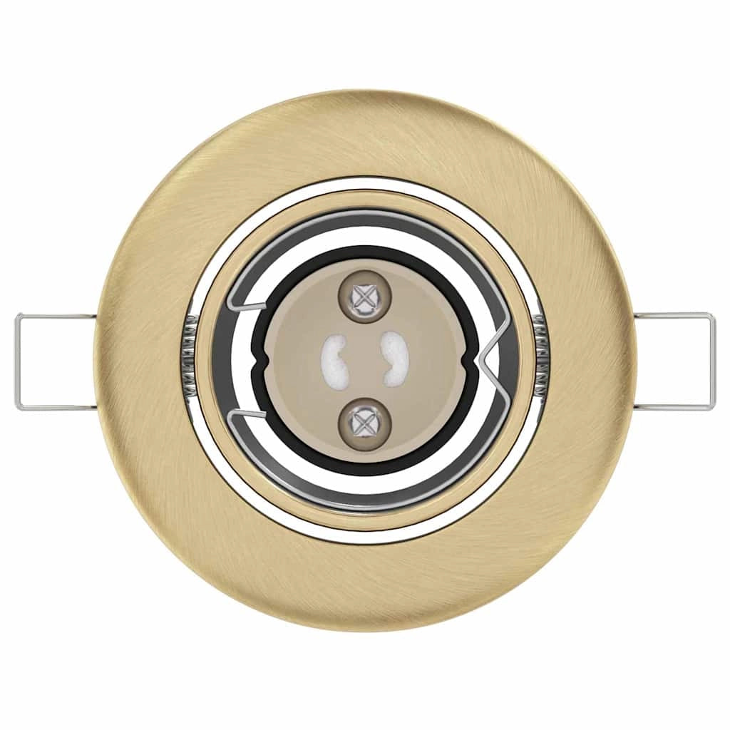 Set di 24 faretti da incasso moderni orientabili 9 x 9 x 2,5 cm in metallo ottone 02_0058284