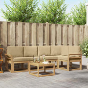 Set di divani da esterno 6 pz Bianco e Beige 3387667