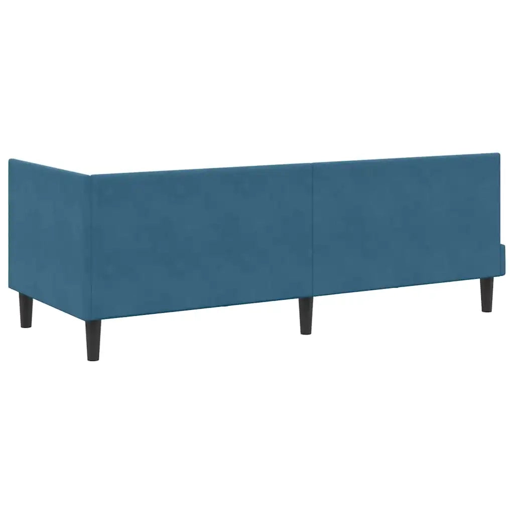 Struttura Letto Angolare con Materasso 2 pcs Blu Velluto 3393957