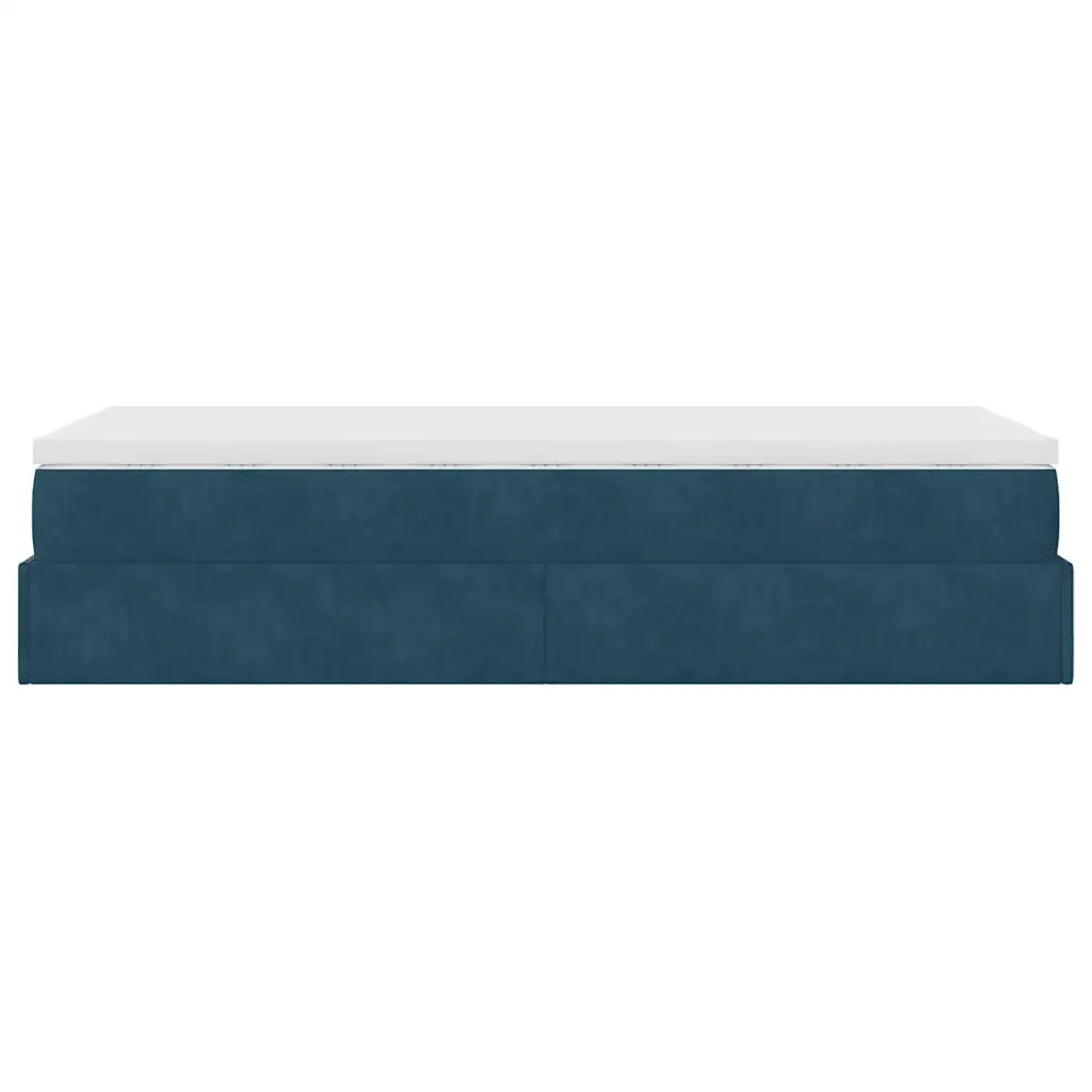 Struttura Letto Pouf con Materasso 90x190 cm in Velluto 3311157