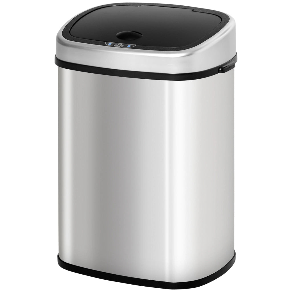 Bidone con sensore 48L ¨C zephmum ¨C acciaio inox argento