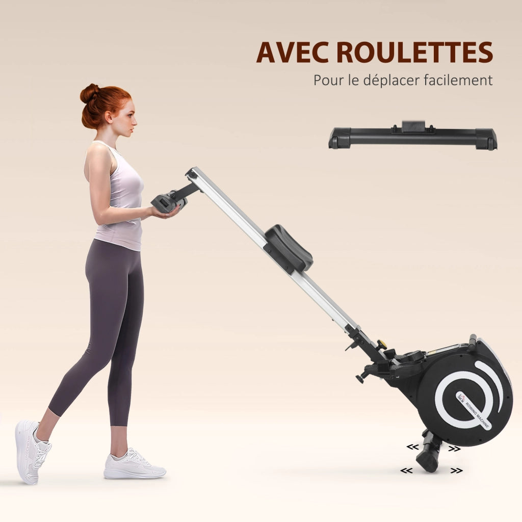 Vogatore Pieghevole ¨C Xylo ¨C Resistenza Magnetica 8 Livelli, Display LCD, Alluminio Acciaio