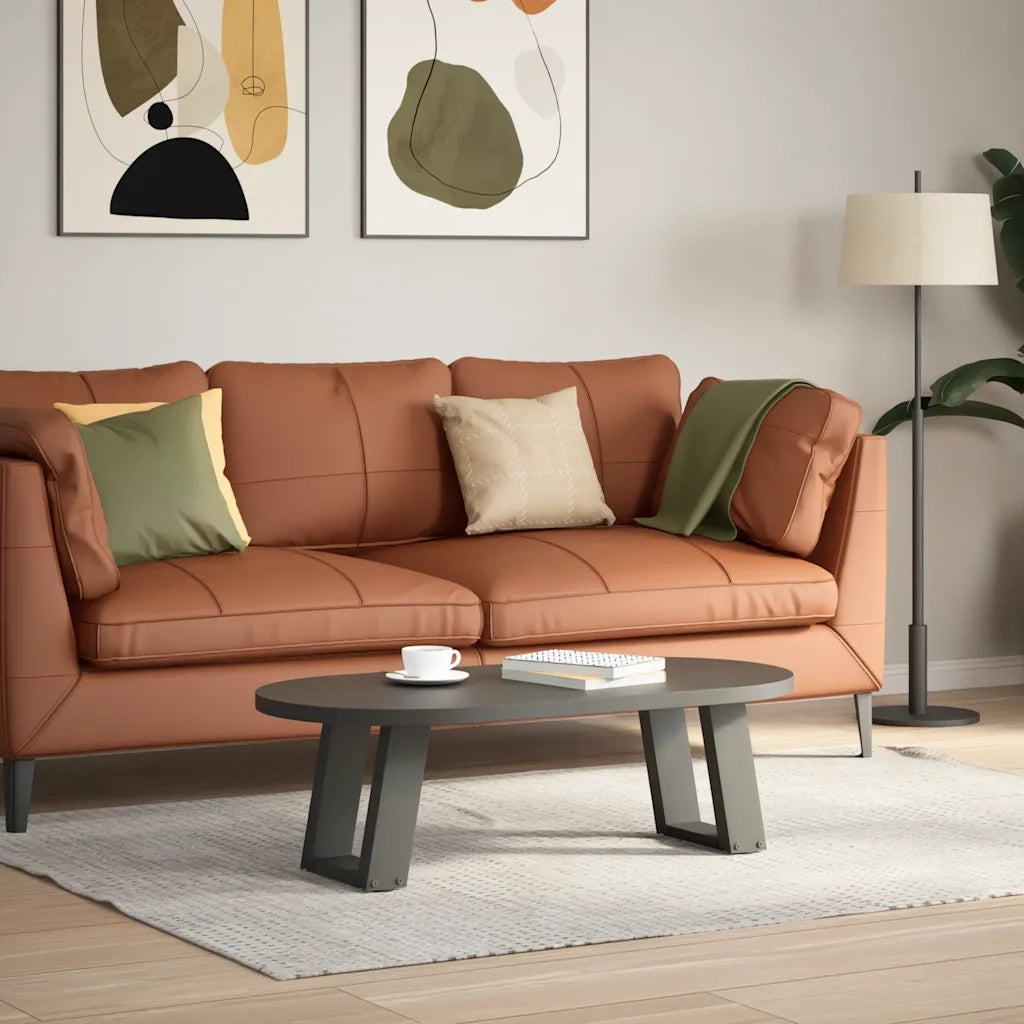 Gambe per Tavolino da Caff¨¨ a Forma di U 2 pz | Piede del tavolo Antracite 30x(30-31) cm Acciaio