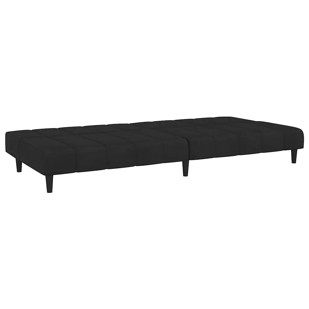 Divano Letto a 2 Posti Nero in Velluto 375769