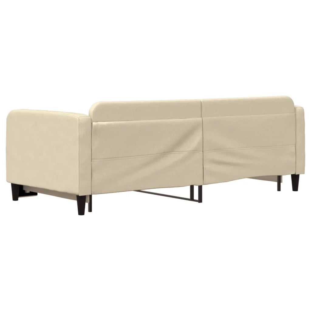 Divano Letto con Letto Estraibile-Sofa Letto-Daybed Crema 90x200 cm in Tessuto 181436