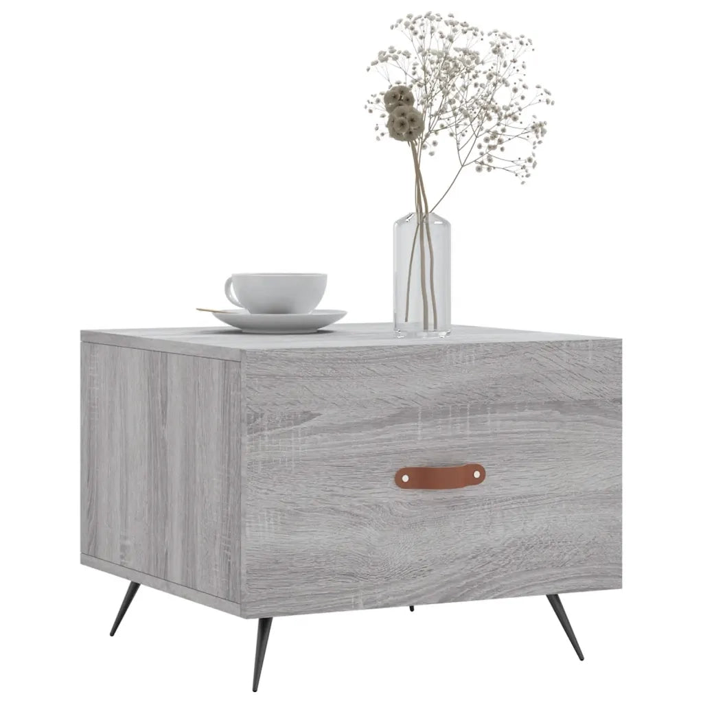 Tavolini Salotto 2pz Grigio Sonoma 50x50x40cm Legno Multistrato 829345