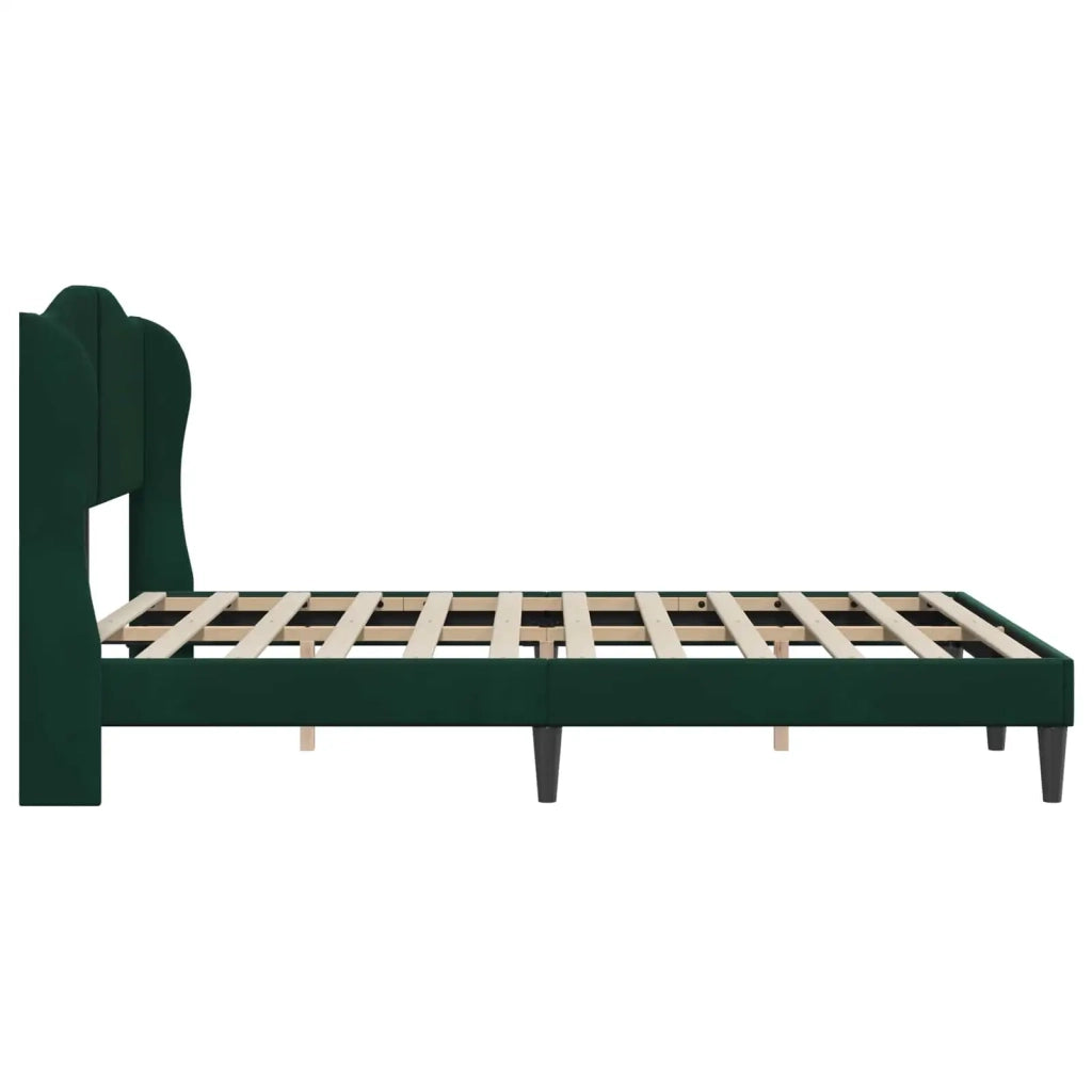 Struttura del letto-Giroletto Verde Scuro 120 x 190 cm Velluto 682150