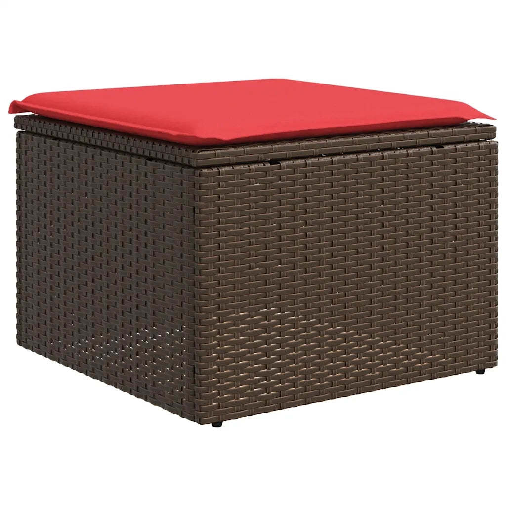 Set Divani da Giardino 8 pz con Cuscini Marrone in Polyrattan 3221693