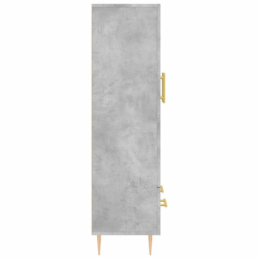 Credenza | Madia | Buffet da pranzo | Armadio da pranzo Grigio Cemento 69,5x31x115 cm in Legno Multistrato