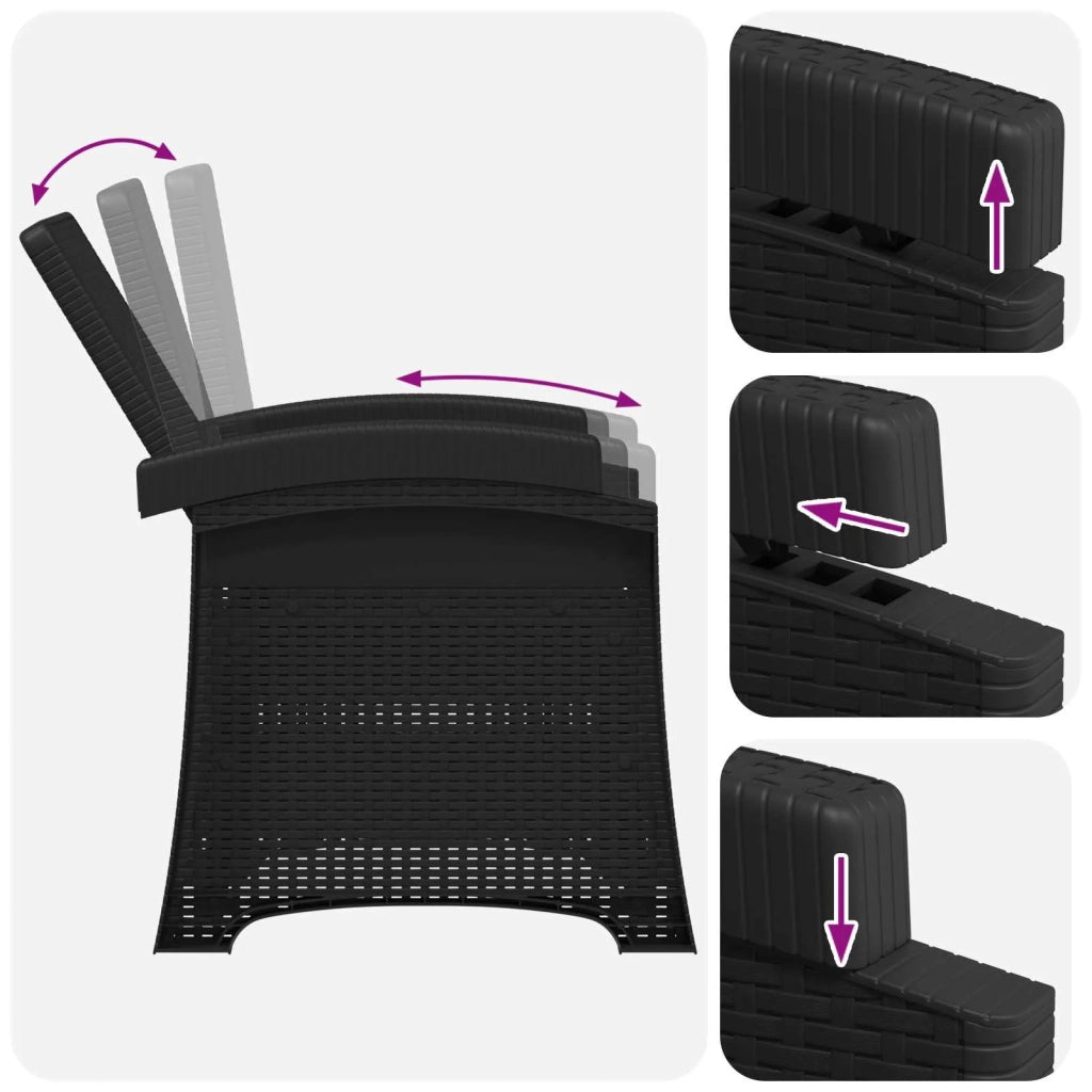 Set da Pranzo per Giardino 7 pz Antracite PP 3430136