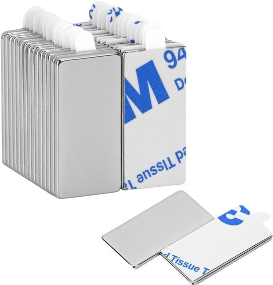30 pezzi di magneti autoadesivi 20x10x1mm, per ufficio, cucina, scuola e hobby