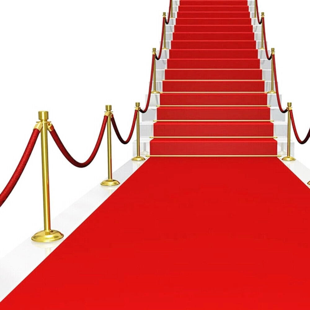 Passatoia Moquette Rossa 100x800 Cm Antiscivolo Cerimonia Evento Fiera Corridoio Negozio Marciapiede