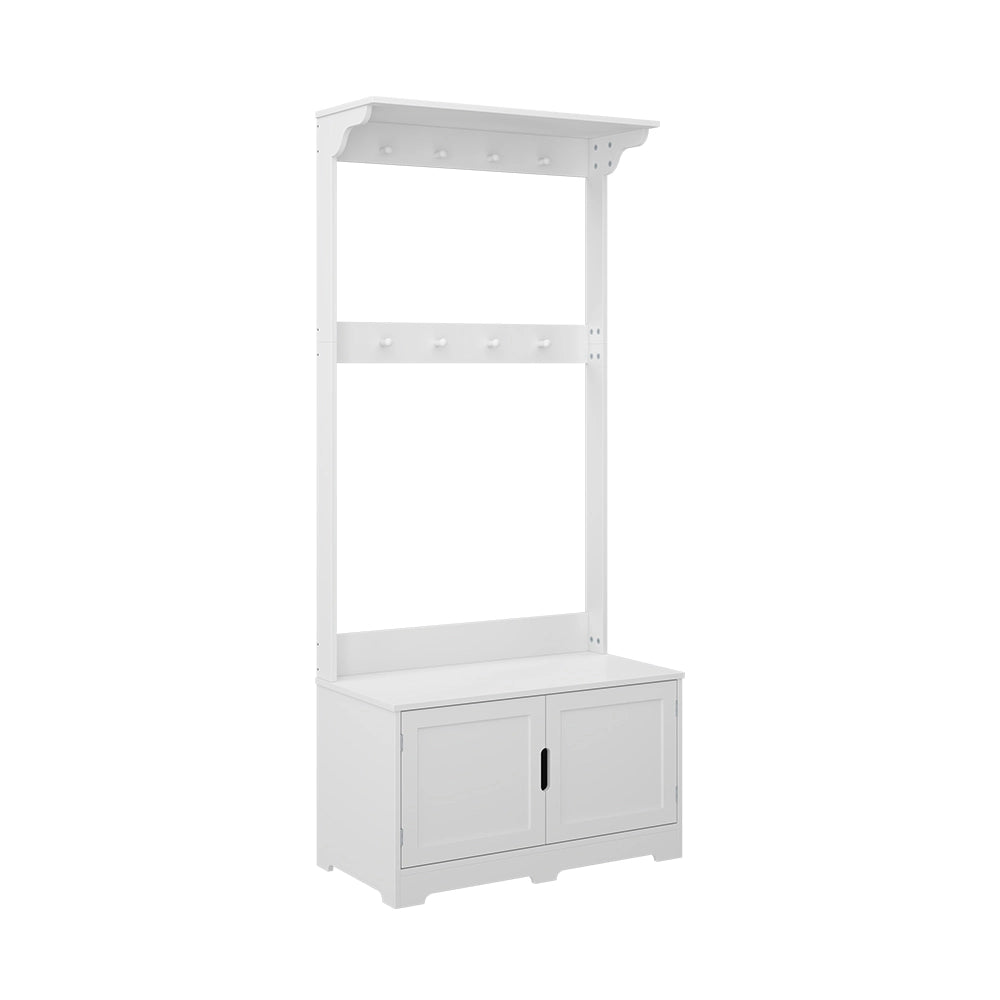 Vicco Appendiabiti Bianco 80 x 180 cm con 2 porte