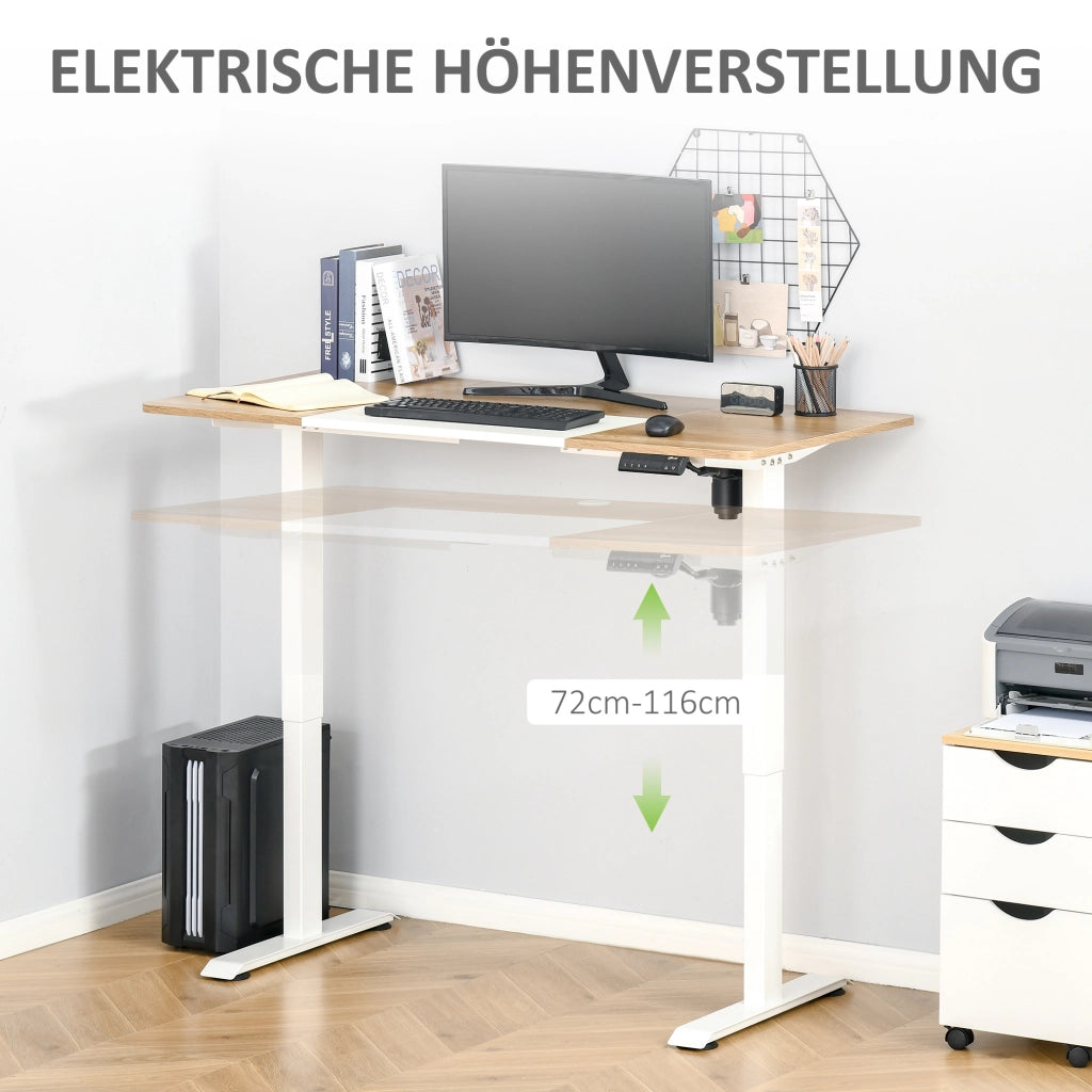 Scrivania Elettrica Regolabile in Altezza ¨C Minimal ¨C Bianco 140x70 cm