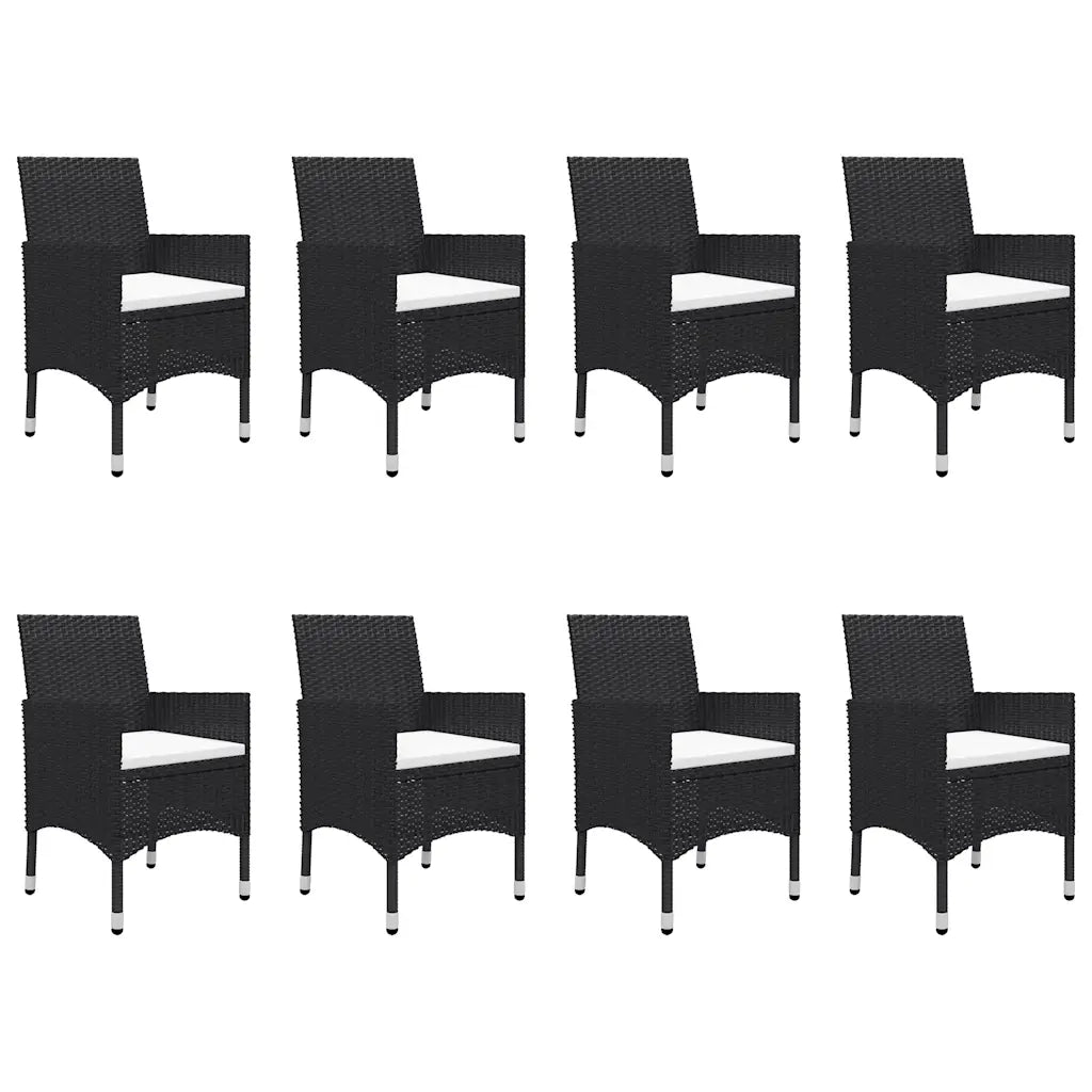 Set da Pranzo da Giardino 9 pz Nero 3067859