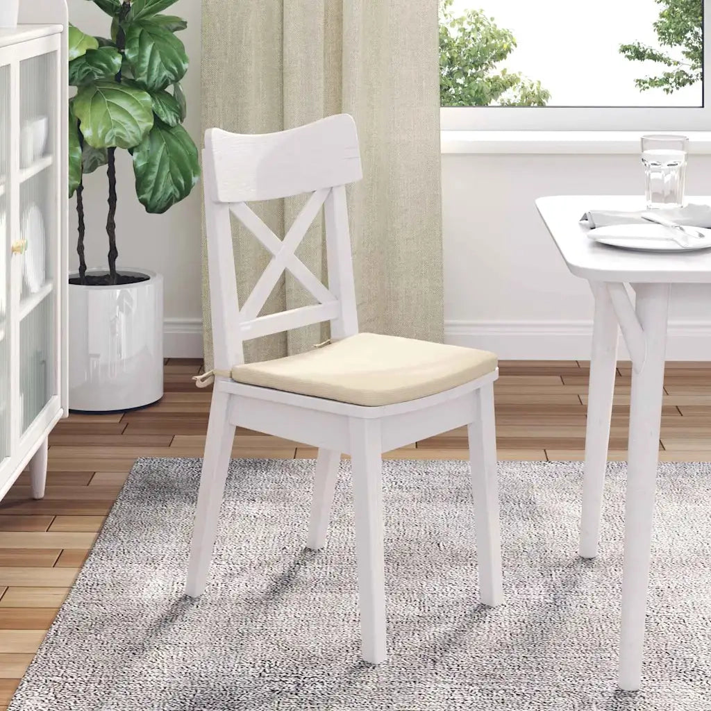 Cuscini per Seduta 4 pcs Crema 40 x 40 x 3 cm Tessuto in Cords 42015226