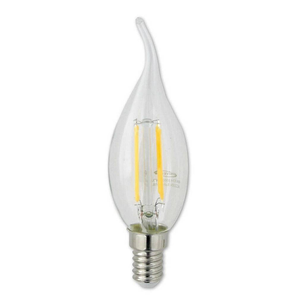 Trade Shop - Lampadina Led 4 W E14 Colpo Di Vento Luce Fredda Naturale Calda 440lm C35a-t - -bianco Freddo      -