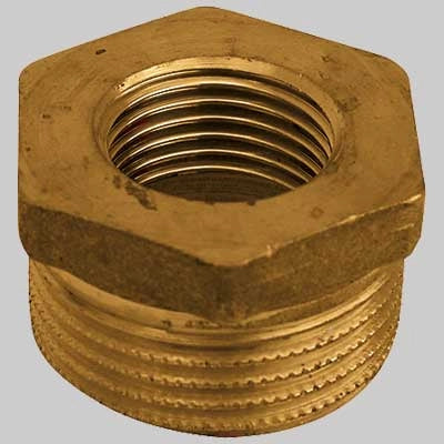 RIDUZIONE MASCHIO/FEMMINA OTTONE GIALLO  2 x 11/2     MADE IN ITALY