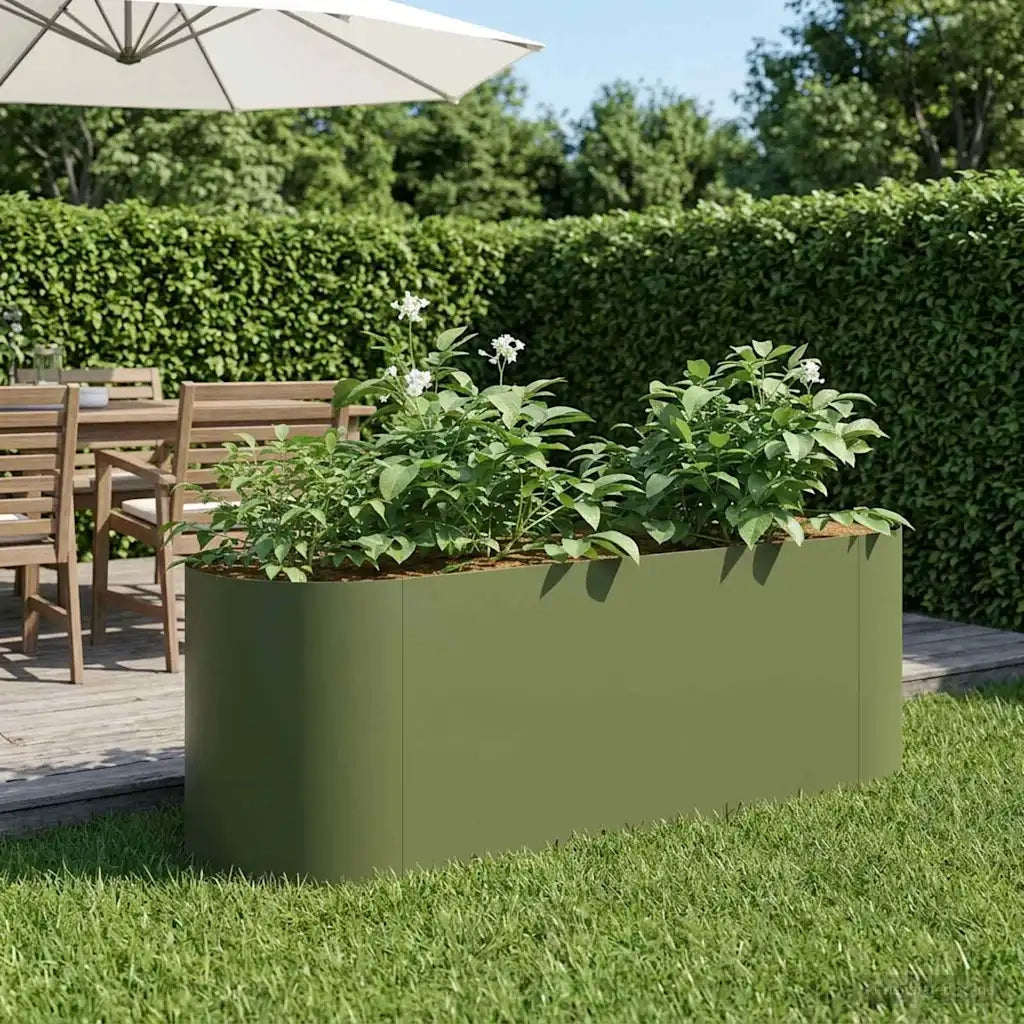 Letto rialzato da giardino Verde Oliva 120 x 40 x 40 cm 8011687