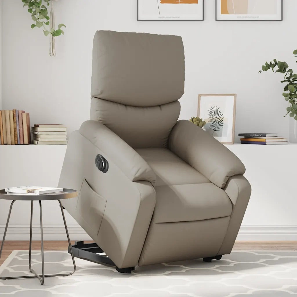 Poltrona Alzapersona Reclinante Elettrica Cappuccino Similpelle 3204906