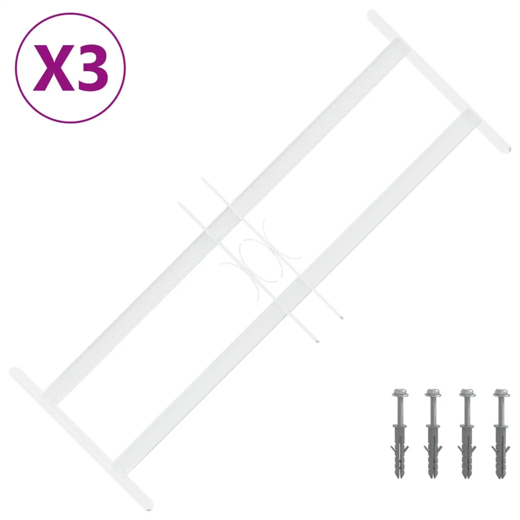 Griglia di Sicurezza per Finestre con 2 Traverse 3 pcs 43-74 cm 42031300