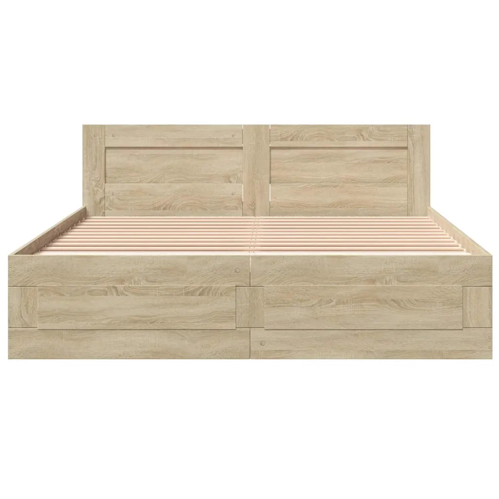 Letto matrimoniale | Letto per adulti | Struttura del letto 2 pcs Sonoma 153 x 203 cm Legno multistrato
