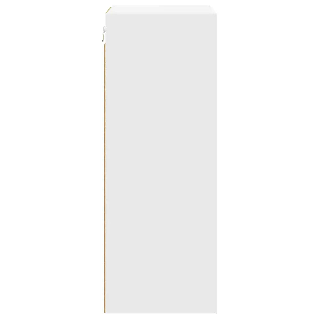 Mobiletto a parete moderno con ampio spazio contenitivo 40 x 29,5 x 80 cm legno composito bianco 02_0053481