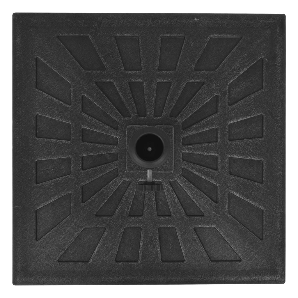 Base per ombrellone quadrata in resina nera 19 kg 2202091