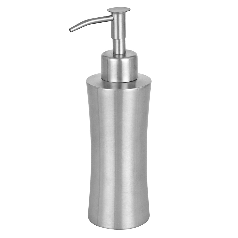 Set accessori bagno con dispenser e porta spazzolino in acciaio inox satinato Lunar