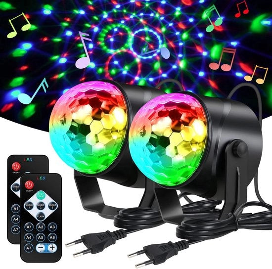 Lampada Disco con Comando a Distanza e Illuminazione Musica Controllata - Atmosfera di Festa per Bambini e Adulti - Crea un'Atmosfera di Pista da Ballo - Lampada Multicolore per Feste - Efficace e Duraturo