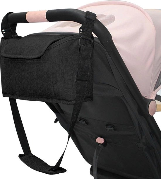 Organizzatore di Bicicletta per Bambini - Tas per Buggy - Baby in Viaggio - Disegno Universale - 33x22cm - Nero