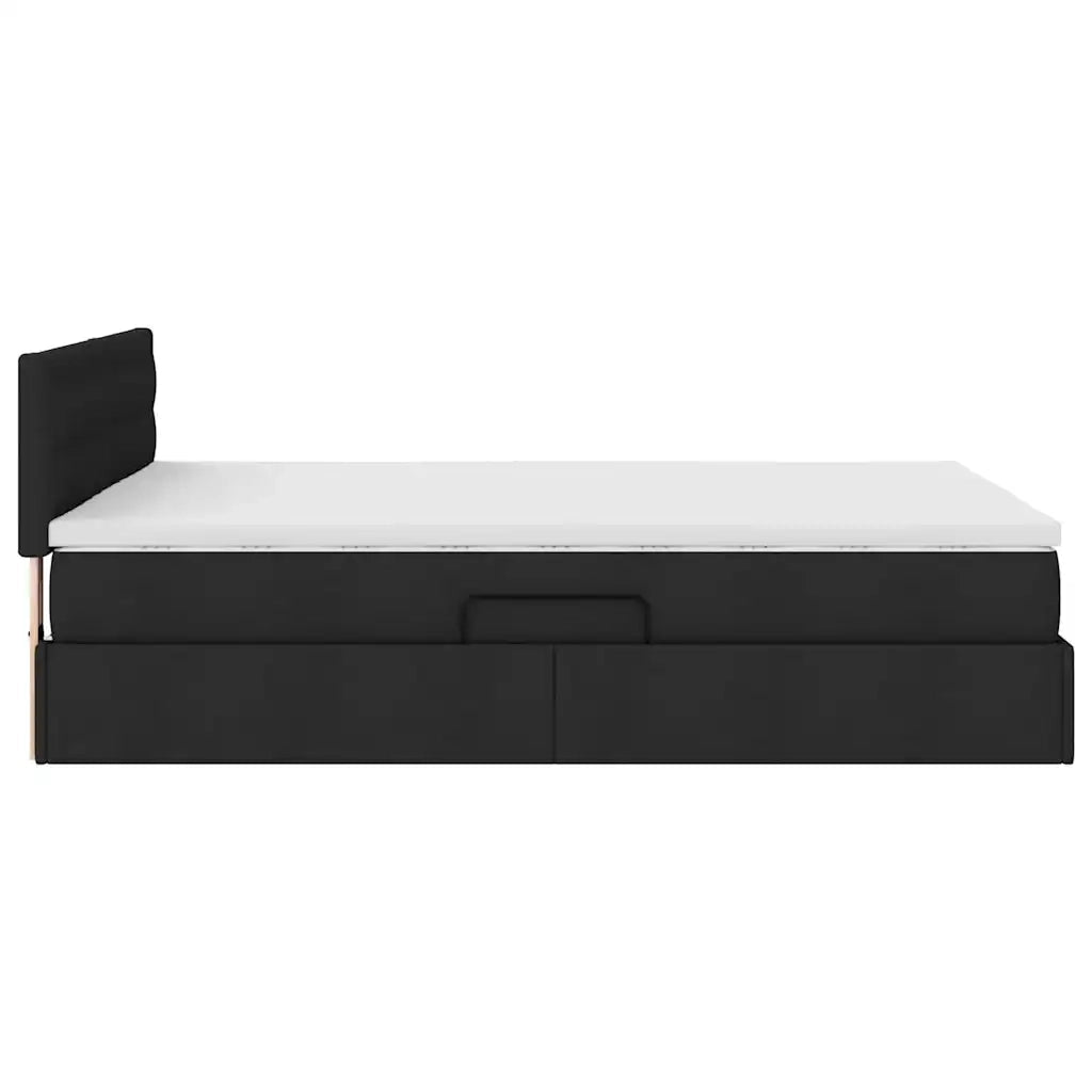 Letto con contenitore e materasso Nero 140 x 190 cm 3370634